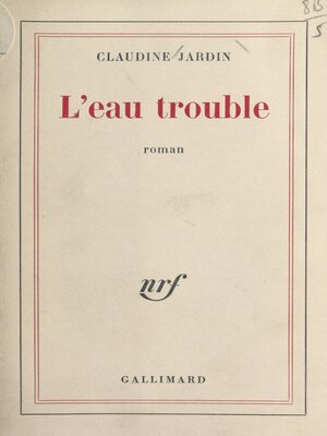 cover image of L'eau trouble